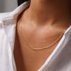 imageTurandoss Gold Chain Necklace for Women Trendy  Dainty 14K Real Gold Plated Cuban Necklace Snake Necklace Disc Chain Necklace Gold Multi Layered Paperclip Chain Necklace Gold Jewelry Gifts for WomenFigaro Chain