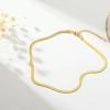 imageTurandoss Gold Chain Necklace for Women Trendy  Dainty 14K Real Gold Plated Cuban Necklace Snake Necklace Disc Chain Necklace Gold Multi Layered Paperclip Chain Necklace Gold Jewelry Gifts for WomenFlat Snake Chain