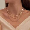 imageTurandoss Gold Chain Necklace for Women Trendy  Dainty 14K Real Gold Plated Cuban Necklace Snake Necklace Disc Chain Necklace Gold Multi Layered Paperclip Chain Necklace Gold Jewelry Gifts for WomenLayered SnakeTwistsPaperclip Chain