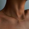 imageTurandoss Gold Chain Necklace for Women Trendy  Dainty 14K Real Gold Plated Cuban Necklace Snake Necklace Disc Chain Necklace Gold Multi Layered Paperclip Chain Necklace Gold Jewelry Gifts for WomenRound Snake Chain