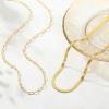 imageTurandoss Gold Chain Necklace for Women Trendy  Dainty 14K Real Gold Plated Cuban Necklace Snake Necklace Disc Chain Necklace Gold Multi Layered Paperclip Chain Necklace Gold Jewelry Gifts for WomenLayered PaperclipSnake Chain
