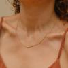 imageTurandoss Gold Chain Necklace for Women Trendy  Dainty 14K Real Gold Plated Cuban Necklace Snake Necklace Disc Chain Necklace Gold Multi Layered Paperclip Chain Necklace Gold Jewelry Gifts for WomenRound Snake Chain