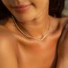 imageTurandoss Gold Chain Necklace for Women Trendy  Dainty 14K Real Gold Plated Cuban Necklace Snake Necklace Disc Chain Necklace Gold Multi Layered Paperclip Chain Necklace Gold Jewelry Gifts for WomenFlat Snake Chain