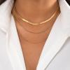 imageTurandoss Gold Chain Necklace for Women Trendy  Dainty 14K Real Gold Plated Cuban Necklace Snake Necklace Disc Chain Necklace Gold Multi Layered Paperclip Chain Necklace Gold Jewelry Gifts for WomenLayered PaperclipCuban Chain