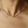 imageTurandoss Gold Chain Necklace for Women Trendy  Dainty 14K Real Gold Plated Cuban Necklace Snake Necklace Disc Chain Necklace Gold Multi Layered Paperclip Chain Necklace Gold Jewelry Gifts for WomenDot Gold Chain