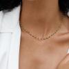 imageTurandoss Gold Chain Necklace for Women Trendy  Dainty 14K Real Gold Plated Cuban Necklace Snake Necklace Disc Chain Necklace Gold Multi Layered Paperclip Chain Necklace Gold Jewelry Gifts for WomenGreen Emerald Bead Gemstone Chain