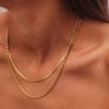 imageTurandoss Gold Chain Necklace for Women Trendy  Dainty 14K Real Gold Plated Cuban Necklace Snake Necklace Disc Chain Necklace Gold Multi Layered Paperclip Chain Necklace Gold Jewelry Gifts for WomenLayered SnakeTwistsPaperclip Chain