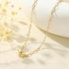 imageTurandoss Gold Chain Necklace for Women Trendy  Dainty 14K Real Gold Plated Cuban Necklace Snake Necklace Disc Chain Necklace Gold Multi Layered Paperclip Chain Necklace Gold Jewelry Gifts for WomenToggle Closure Paperclip Chain
