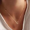 imageTurandoss Gold Chain Necklace for Women Trendy  Dainty 14K Real Gold Plated Cuban Necklace Snake Necklace Disc Chain Necklace Gold Multi Layered Paperclip Chain Necklace Gold Jewelry Gifts for WomenToggle Closure Paperclip Chain