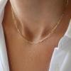imageTurandoss Gold Chain Necklace for Women Trendy  Dainty 14K Real Gold Plated Cuban Necklace Snake Necklace Disc Chain Necklace Gold Multi Layered Paperclip Chain Necklace Gold Jewelry Gifts for WomenChoker Paperclip Chain
