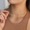 imageTurandoss Gold Chain Necklace for Women Trendy  Dainty 14K Real Gold Plated Cuban Necklace Snake Necklace Disc Chain Necklace Gold Multi Layered Paperclip Chain Necklace Gold Jewelry Gifts for WomenLayered PaperclipCuban Chain