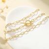 imageTurandoss Gold Chain Necklace for Women Trendy  Dainty 14K Real Gold Plated Cuban Necklace Snake Necklace Disc Chain Necklace Gold Multi Layered Paperclip Chain Necklace Gold Jewelry Gifts for WomenToggle Closure Paperclip Chain