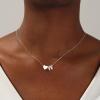 imageTurandoss Gold Heart Initial Necklace for Women 18K Real Gold Plated Heart Initial AZ Necklace Dainty Heart Necklaces Tiny Gold Initial Necklaces Birthday Gifts for Women Girls JewelrySilver