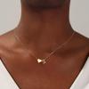 imageTurandoss Gold Heart Initial Necklace for Women 18K Real Gold Plated Heart Initial AZ Necklace Dainty Heart Necklaces Tiny Gold Initial Necklaces Birthday Gifts for Women Girls JewelryGold