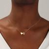 imageTurandoss Gold Heart Initial Necklace for Women 18K Real Gold Plated Heart Initial AZ Necklace Dainty Heart Necklaces Tiny Gold Initial Necklaces Birthday Gifts for Women Girls JewelryGold