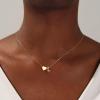 imageTurandoss Gold Heart Initial Necklace for Women 18K Real Gold Plated Heart Initial AZ Necklace Dainty Heart Necklaces Tiny Gold Initial Necklaces Birthday Gifts for Women Girls JewelryGold