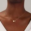 imageTurandoss Gold Heart Initial Necklace for Women 18K Real Gold Plated Heart Initial AZ Necklace Dainty Heart Necklaces Tiny Gold Initial Necklaces Birthday Gifts for Women Girls JewelryGold