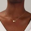 imageTurandoss Gold Heart Initial Necklace for Women 18K Real Gold Plated Heart Initial AZ Necklace Dainty Heart Necklaces Tiny Gold Initial Necklaces Birthday Gifts for Women Girls JewelryGold