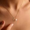 imageTurandoss Gold Pearl Necklace for Women  14K Gold Plated Initial Necklaces for Women with 8MM Shining Pearl Pendant Gold Jewelry for Women Birthday Gifts Wedding Gifts for Bridesmaid Christmas GiftsE
