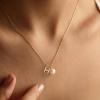 imageTurandoss Gold Pearl Necklace for Women  14K Gold Plated Initial Necklaces for Women with 8MM Shining Pearl Pendant Gold Jewelry for Women Birthday Gifts Wedding Gifts for Bridesmaid Christmas GiftsH