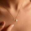 imageTurandoss Gold Pearl Necklace for Women  14K Gold Plated Initial Necklaces for Women with 8MM Shining Pearl Pendant Gold Jewelry for Women Birthday Gifts Wedding Gifts for Bridesmaid Christmas GiftsB