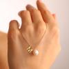 imageTurandoss Gold Pearl Necklace for Women  14K Gold Plated Initial Necklaces for Women with 8MM Shining Pearl Pendant Gold Jewelry for Women Birthday Gifts Wedding Gifts for Bridesmaid Christmas GiftsD