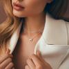 imageTurandoss Personalized Bubble Letter Necklace  Layered Gold Initial Tiny Small Pendent Necklaces for Women Dainty Gold Initial Choker Paperclip Chain Necklace Gold Jewelry for Women GiftsSilver