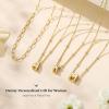 imageTurandoss Personalized Bubble Letter Necklace  Layered Gold Initial Tiny Small Pendent Necklaces for Women Dainty Gold Initial Choker Paperclip Chain Necklace Gold Jewelry for Women GiftsGold