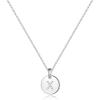 imageS925 Sterling Silver Disc Initial Necklaces for Women Hypoallergenic Round Disc Initial Pendant Letter Initial Pendant S925 Sterling Silver Initial Necklace for Women Jewelry GiftsX