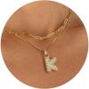 imageTurandoss Bubble Letter Necklace Gold for Women  18K Gold Plated Initial Necklace CZ Bubble Initial Necklaces for Women Gold Layered Bubble Necklace for Women Teen Girls Jewelry Gifts
