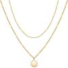 imageTurandoss Dainty Gold Choker Necklaces for Women  14K Gold Plated Handmade Medallion Snake Link Chain Cross Star Moon Adjustable Simple Choker Necklaces for Women JewelrySun