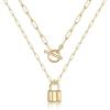 imageTurandoss Dainty Gold Choker Necklaces for Women  14K Gold Plated Handmade Medallion Snake Link Chain Cross Star Moon Adjustable Simple Choker Necklaces for Women JewelryToggle ClaspLock
