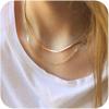 Layered Paperclip/Snake Chain