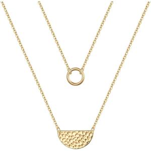 imageTurandoss Dainty Gold Choker Necklaces for Women  14K Gold Plated Handmade Medallion Snake Link Chain Cross Star Moon Adjustable Simple Choker Necklaces for Women JewelryCircle Half Moon