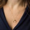 imageTurandoss Dainty Layered Choker Necklace Handmade 14K Gold Plated Y Pendant Necklace Multilayer Bar Disc Necklace Adjustable Layering Choker Necklaces for Women2PCS  ChainCrescent