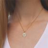 imageTurandoss Dainty Layered Choker Necklace Handmade 14K Gold Plated Y Pendant Necklace Multilayer Bar Disc Necklace Adjustable Layering Choker Necklaces for Women3PCS  Snake ChainLink ChainEvil Eye