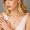 imageTurandoss Dainty Layered Choker Necklace Handmade 14K Gold Plated Y Pendant Necklace Multilayer Bar Disc Necklace Adjustable Layering Choker Necklaces for Women2PCS  B  Papercilp ChainCoin