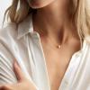 imageTurandoss Dainty Layered Choker Necklace Handmade 14K Gold Plated Y Pendant Necklace Multilayer Bar Disc Necklace Adjustable Layering Choker Necklaces for Women3PCS  PearlBarDisc