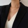 imageTurandoss Dainty Layered Choker Necklace Handmade 14K Gold Plated Y Pendant Necklace Multilayer Bar Disc Necklace Adjustable Layering Choker Necklaces for Women3PCS  Link ChainBeads ChainCross