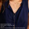imageTurandoss Dainty Layered Choker Necklace Handmade 14K Gold Plated Y Pendant Necklace Multilayer Bar Disc Necklace Adjustable Layering Choker Necklaces for Women4PCS  BeadBarHammered DiscRod