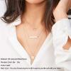 imageTurandoss Dainty Layered Choker Necklace Handmade 14K Gold Plated Y Pendant Necklace Multilayer Bar Disc Necklace Adjustable Layering Choker Necklaces for Women3PCS  CircleBarDisc