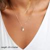 imageTurandoss Dainty Layered Choker Necklace Handmade 14K Gold Plated Y Pendant Necklace Multilayer Bar Disc Necklace Adjustable Layering Choker Necklaces for Women3PCS  ChainDiscHammered Disc