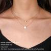 imageTurandoss Dainty Layered Choker Necklace Handmade 14K Gold Plated Y Pendant Necklace Multilayer Bar Disc Necklace Adjustable Layering Choker Necklaces for Women2PCS  PearlDisc