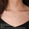 imageTurandoss Dainty Layered Choker Necklace Handmade 14K Gold Plated Y Pendant Necklace Multilayer Bar Disc Necklace Adjustable Layering Choker Necklaces for Women2PCS  ChainHammered Disc