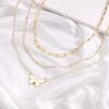 imageTurandoss Dainty Layered Choker Necklace Handmade 14K Gold Plated Y Pendant Necklace Multilayer Bar Disc Necklace Adjustable Layering Choker Necklaces for Women3PCS  Link ChainBeads ChainButterfly