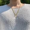 imageTurandoss Dainty Layered Choker Necklace Handmade 14K Gold Plated Y Pendant Necklace Multilayer Bar Disc Necklace Adjustable Layering Choker Necklaces for Women2PCS  KeyLock