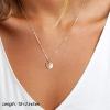 imageTurandoss Dainty Layered Choker Necklace Handmade 14K Gold Plated Y Pendant Necklace Multilayer Bar Disc Necklace Adjustable Layering Choker Necklaces for Women2PCS  ChainHammered Disc