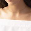 imageTurandoss Dainty Layered Choker Necklace Handmade 14K Gold Plated Y Pendant Necklace Multilayer Bar Disc Necklace Adjustable Layering Choker Necklaces for Women2PCS  ChainCrescent