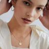 imageTurandoss Dainty Layered Choker Necklace Handmade 14K Gold Plated Y Pendant Necklace Multilayer Bar Disc Necklace Adjustable Layering Choker Necklaces for Women2PCS  B  Papercilp ChainCoin