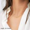 imageTurandoss Dainty Layered Choker Necklace Handmade 14K Gold Plated Y Pendant Necklace Multilayer Bar Disc Necklace Adjustable Layering Choker Necklaces for Women2PCS  ChainHammered Disc